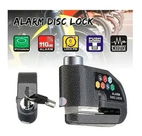 CANDADO DE DISCO CON ALARMA